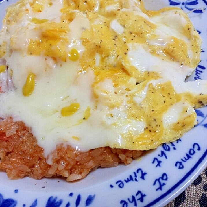 スクランブル&チーズのケチャップライス*